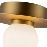 Elixir Flush Mount Small Brushed Gold By Kuzco - Detailed View