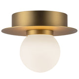 Elixir Flush Mount Small Brushed Gold By Kuzco