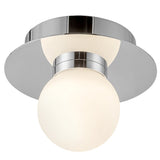 Elixir Flush Mount Small Chrome By Kuzco - Front View