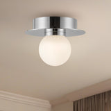 Elixir Flush Mount Small Chrome By Kuzco Lifestyle View