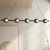 Elixir Linear Pendant Light Black By Kuzco - Lifestyle View1