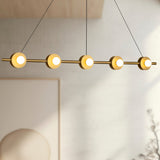 Elixir Linear Pendant Light Brushed Gold By Kuzco - Lifestyle View