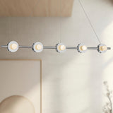Elixir Linear Pendant Light Chrome By Kuzco - Lifestyle View