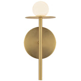 Elixir Wall Sconce Brushed Gold By Kuzco - Front View