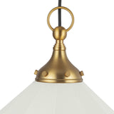 Ellen Pendant Light Brushed Gold White Line By Alora - Detaield View1