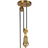 Ellen Pendant Light Brushed Gold White Line By Alora - Detaield View2