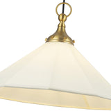 Ellen Pendant Light Brushed Gold White Line By Alora - Detailed View