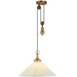 Ellen Pendant Light Brushed Gold White Line By Alora