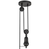 Ellen Pendant Light Matte Black White Line By Alora - Detailed View2