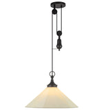 Ellen Pendant Light Matte Black White Line By Alora
