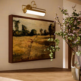 Ellen Wall Picture Light Brushed Gold By Alora - Lifestyle View