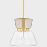 Elodie Pendant Light Medium Aged Brass By Mitzi - Front View
