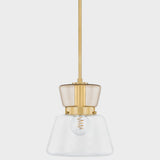 Elodie Pendant Light Small Aged Brass By Mitzi - Front View