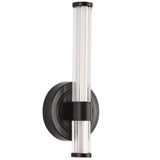 Elsie Wall Vanity Light 12 Inch Matte Black By Alora - Side View1