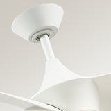Emiko 56 Inch Ceiling Fan White By Alora- Canopy View