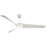 Emiko 56 Inch Ceiling Fan White By Alora- With LED