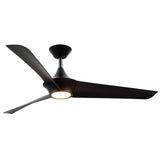 Emiko 56 Inch Ceiling Fan Black By Alora - Side View