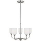 Emile Chandelier Medium Brushed Steel By Generation Lighitng
