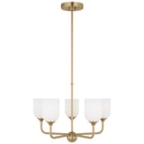 Emile Chandelier Medium Satin Bronze By Generation Lighitng