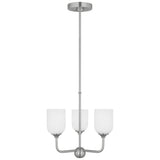 Emile Chandelier Small Brushed Steel By Generation Lighitng