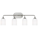 Emile Vanity Light Brushed Steel Extra Large By Generation Ligthing - Front View