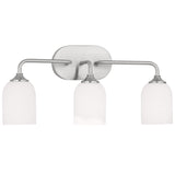 Emile Vanity Light Brushed Steel Large By Generation Ligthing - Front View