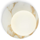 Emma Flush Mount White Guatemala Marble By Contradi