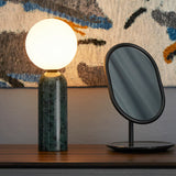 Emma Table Lamp White Guatemala Marble By Contradi - Lifestyle View2