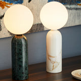 Emma Table Lamp White Guatemala Marble By Contradi - Lifestyle View1