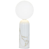 Emma Table Lamp White Guatemala Marble By Contradi