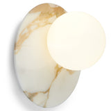 Emma Wall Light White Guatemala Marble By Contradi - Side View