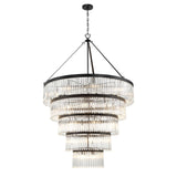 Emory Four-Tier Chandelier 48'' Black Forged