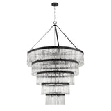Emory Four-Tier Chandelier 48'' Black Forged