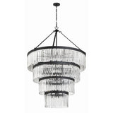 Emory Three-Tier Chandelier 40'' Black Forged