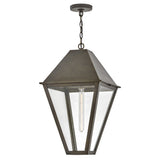 Endsley Large Hanging Lantern - Blackened Brass - by Hinkley