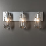 Eos Vanity Light 3 Light detail in Sterling, by Hubbardton Forge