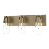 Eos Vanity Light 3 Light in Soft Gold by Hubbardton Forge