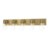 Eos Vanity Light 5 Light in Modern Brass by Hubbardton Forge