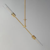 Equilibrium Linear Suspension Natural Aged Brass by Maxim Lighting