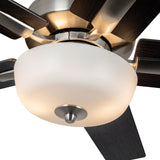 Erikson 52 Inch Ceiling Fan Brushed Nickel LED Wall Control By Kuzco - Detailed View