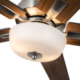 Erikson 52 Inch Ceiling Fan Brushed Nickel LED Wall Control By Kuzco - Detailed View