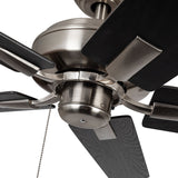 Erikson 52 Inch Ceiling Fan Brushed Nickel No LED Pull Chain By Kuzco - Detailed View
