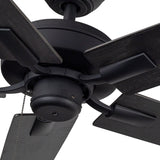 Erikson 52 Inch Ceiling Fan Matte Black No LED Pull Chain By Kuzco - Detailed View
