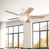 Erikson 52 Inch Ceiling Fan White LED Wall Control By Kuzco - Lifestyle View