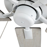 Erikson 52 Inch Ceiling Fan White No LED Pull Chain By Kuzco - Detailed View1