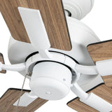 Erikson 52 Inch Ceiling Fan White No LED Pull Chain By Kuzco - Detailed View