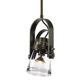 Erlenmeyer Arch Mini Pendant, shown in Dark Smoke, by Hubbardton Forge