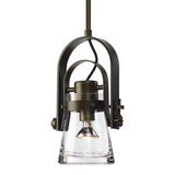 Erlenmeyer Arch Mini Pendant, shown in Dark Smoke, by Hubbardton Forge