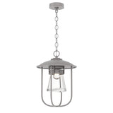 Erlenmeyer Outdoor Pendant in Coastal Burnished Steel by Hubbardton Forge