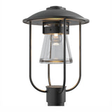 Erlenmeyer Outdoor Post Lantern in Coastal Black by Hubbardton Forge